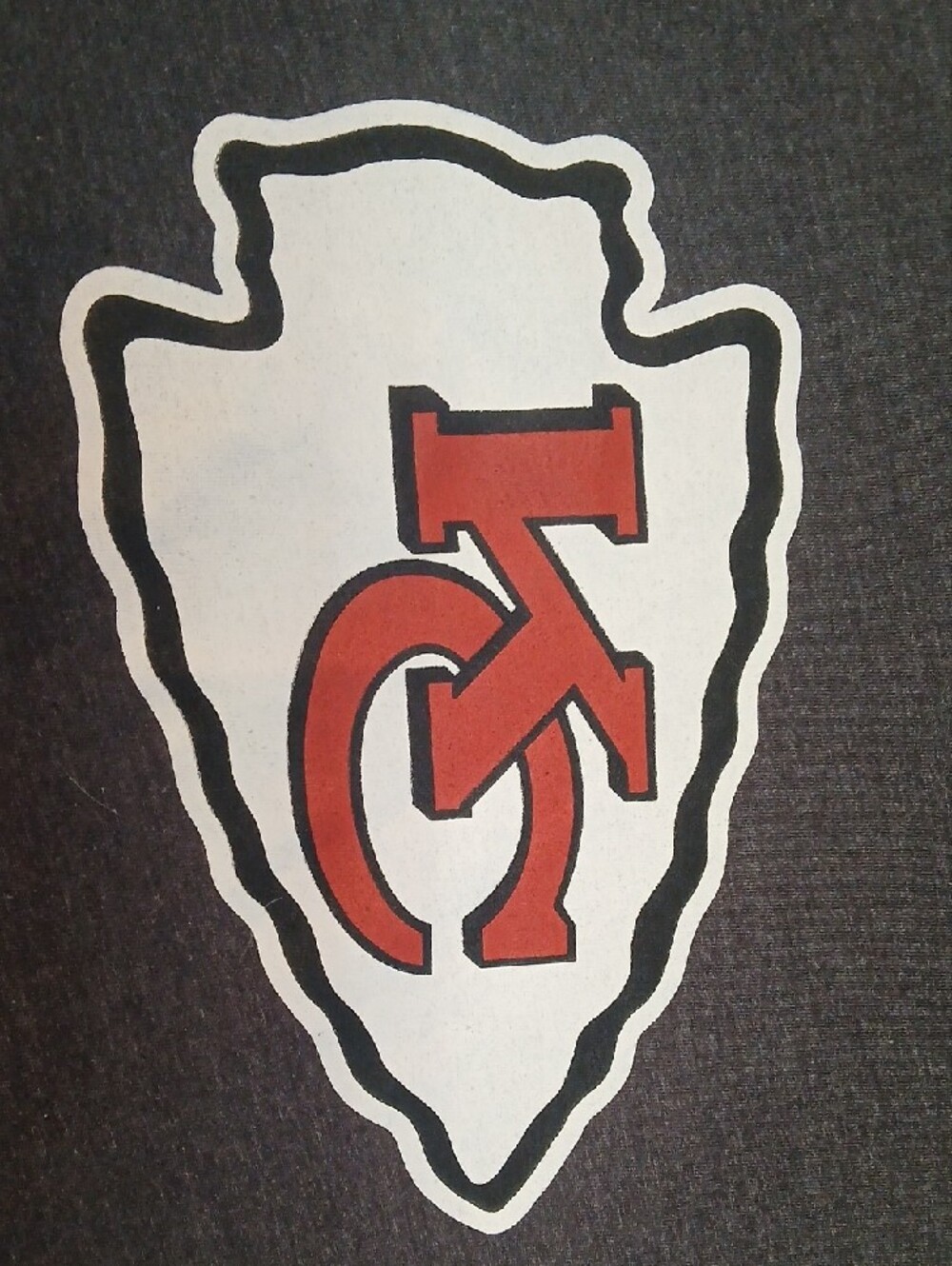 Fanatics Chiefs Long-Sleeve Shirt - Charcoal with Red & White Chiefs Logo - Picture 2 of 3